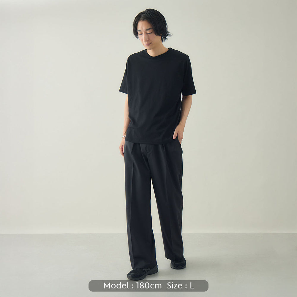ウールタックワイドパンツ | ウール100％ ユニセックス – kuros.style