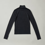 【kuros’オリジナル】ウールタートルネックロングTシャツ｜ ウール100％ 日本製 レディース
