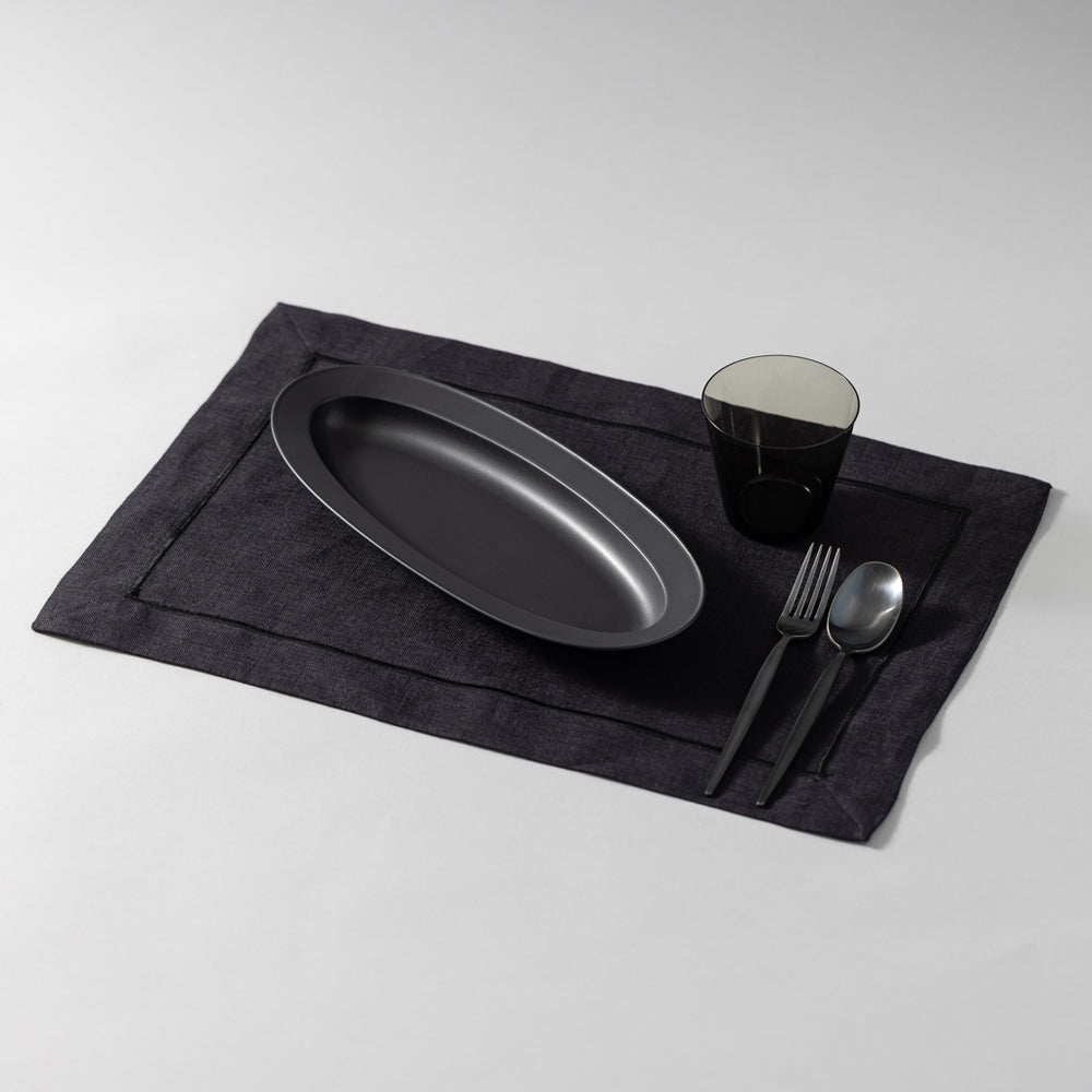 LINEN&DECOR× kuros'別注品】SAVOY プレースマット 黒無地 – kuros.style