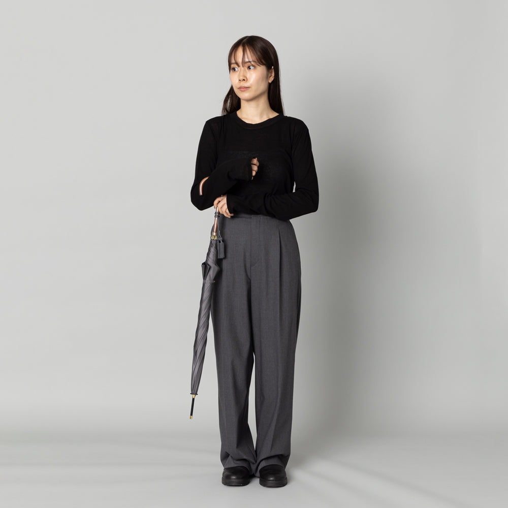 美品 フレームワーク ギャザーブラウス タッセル ゆったり 黒 洗える 日本製 刺繍タッセルギャザーブラウス アーバンリサーチドアーズ URBAN