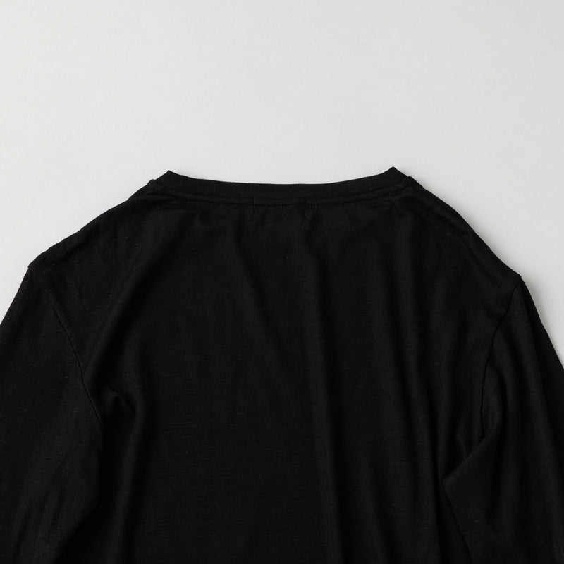 WOOLISH STORECH LONGSLEEVE TEE ブラック