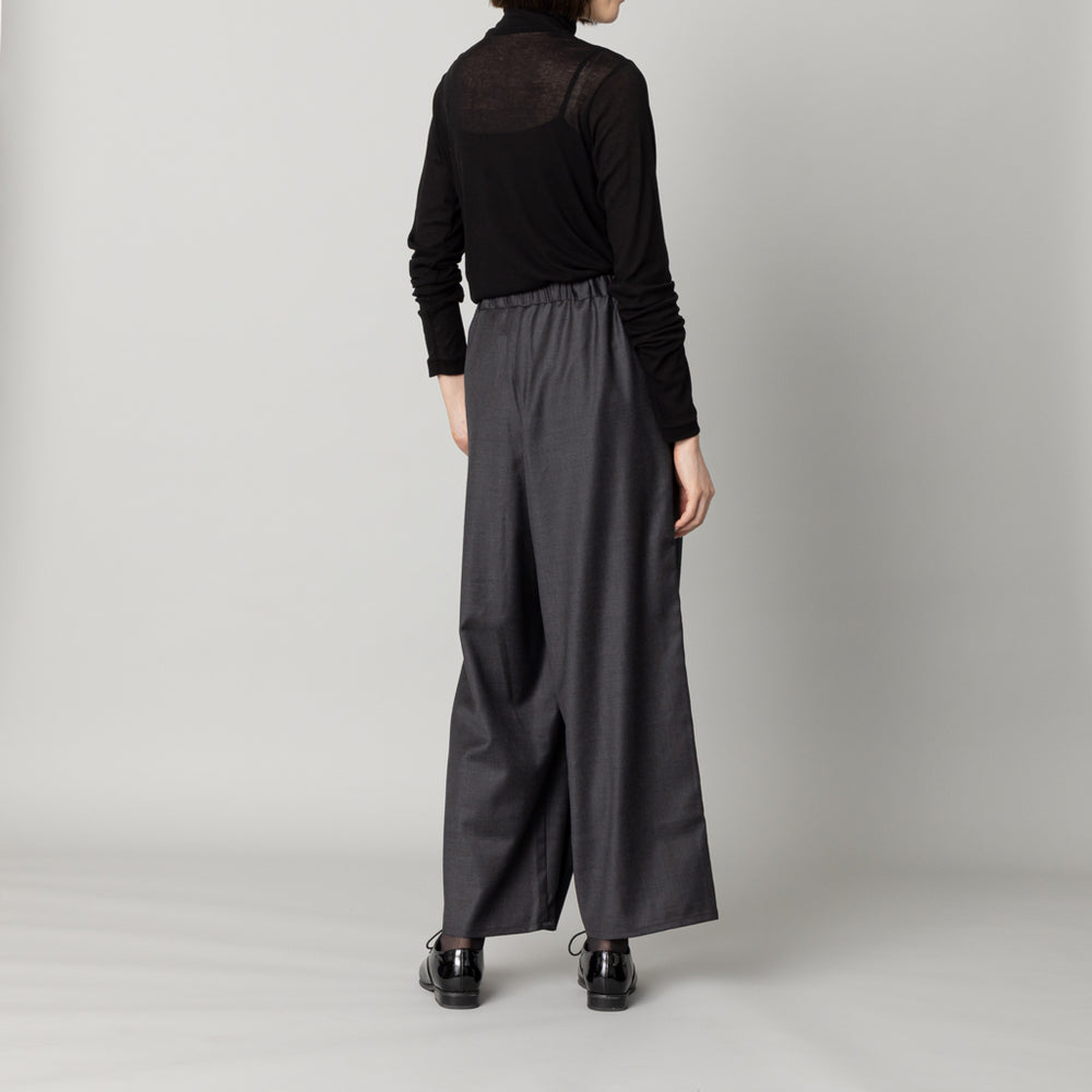 ウール タイパンツ チャコールグレー – kuros.style