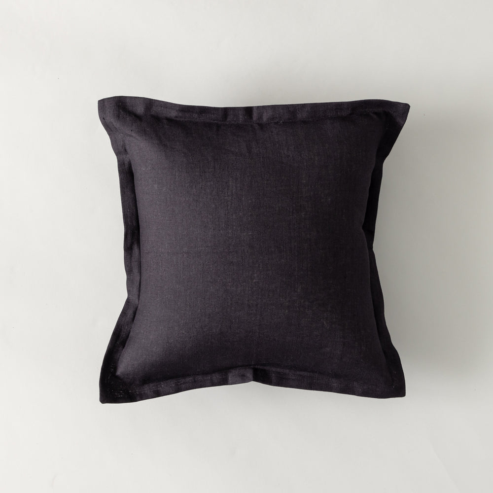 LINEN&DECOR× kuros'別注品】SAVOY クッションカバー 黒無地 45×45cm