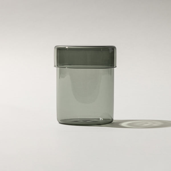耐熱ガラス キャニスター 保存容器 SCHALE シャーレ ガラスケース L スモーク