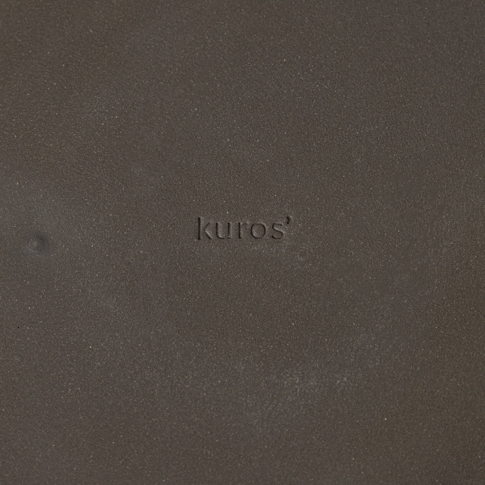 kuros'オリジナル釉薬】kuros' Dining プレート グレーマット 黒土