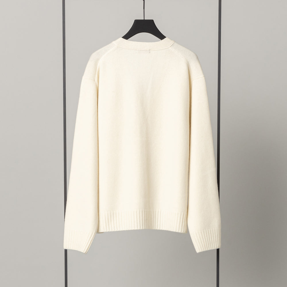 【本日限定価格✨】ebure カシミヤ Vネック カーディガン リブ ホワイト 3333342611755cl_04