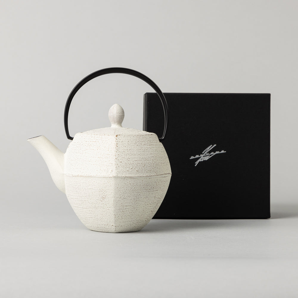 南部鉄器 急須 ティーポット SQUARE SS TEAPOT 白 デイジーホワイト 箱入り – kuros.style