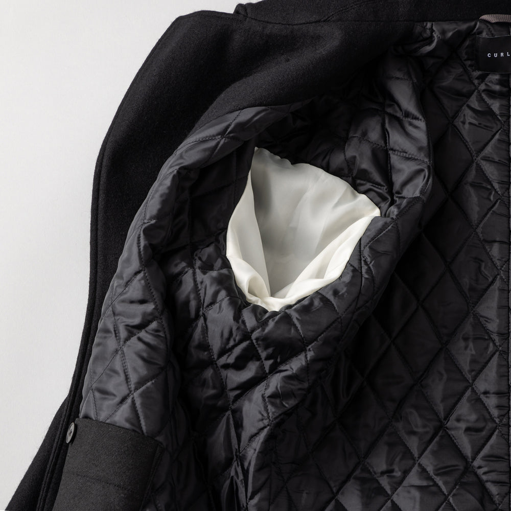 リサイクルウール ピーコート - ブラック – kuros.style