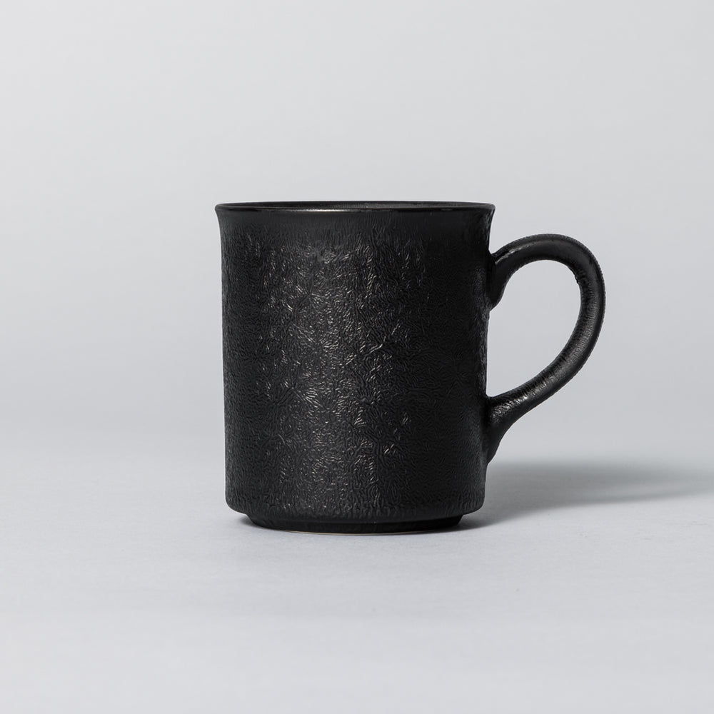 AMAZING COFFEE シースルーバック(黒)+マグカップのセット 木製カバー付き ティーポット/コーヒーカップ セット 黒
