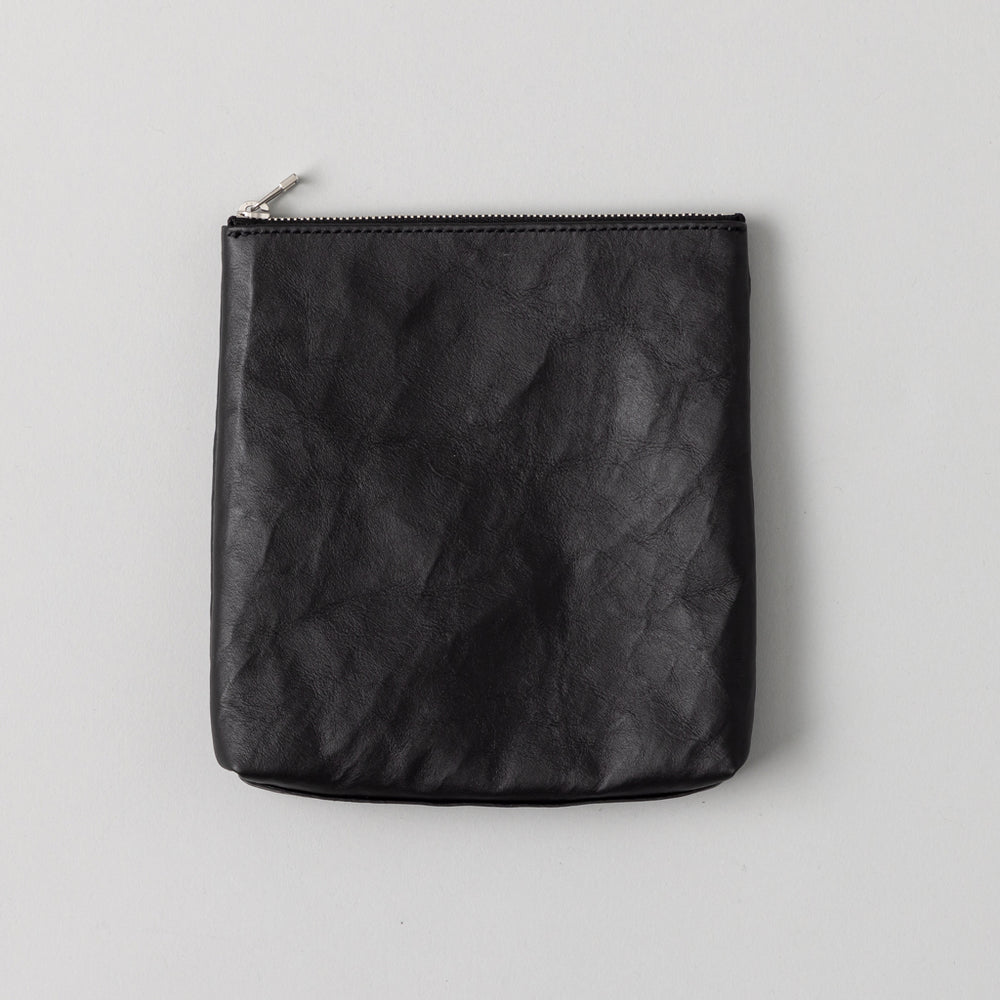 レザージップポーチ タテ型 Zip pouch D MT 黒 – kuros.style