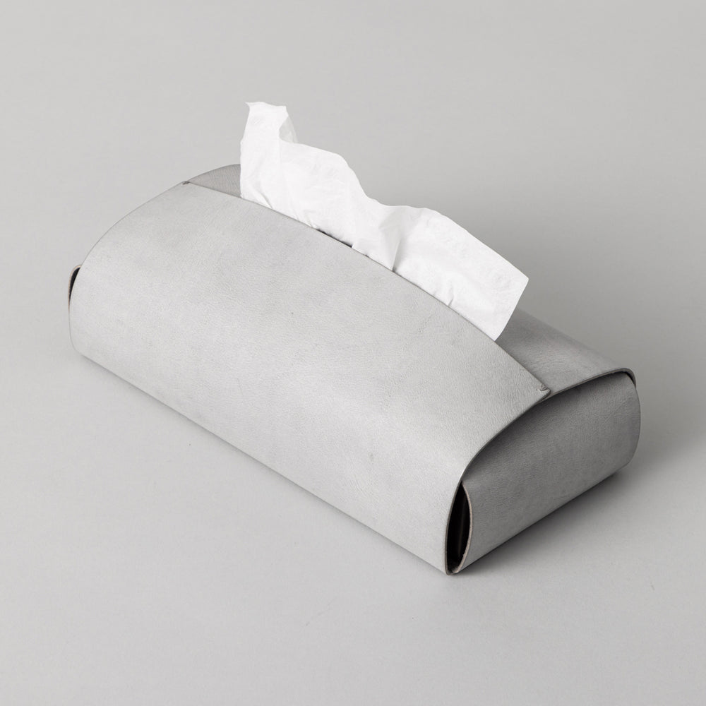 レザーティッシュカバー Tissue cover グレー M – kuros.style