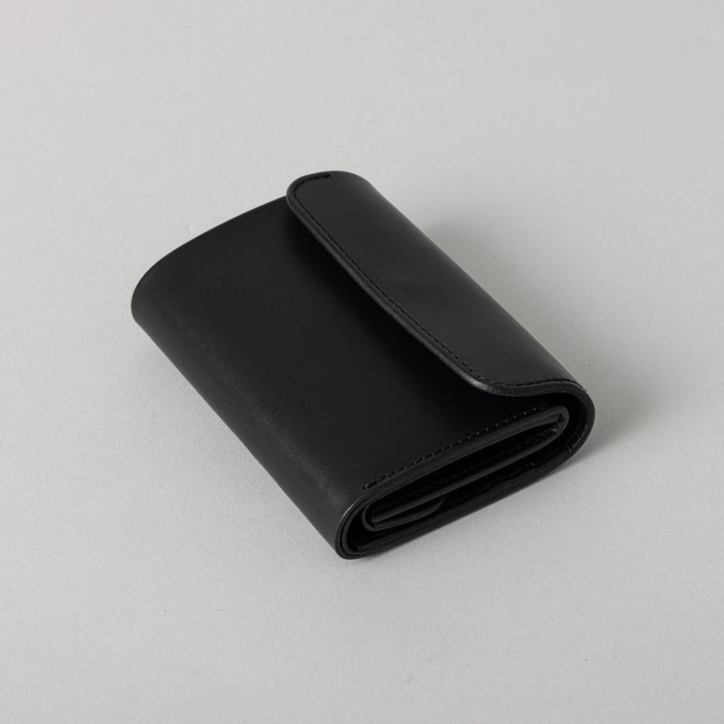 レザー三つ折り財布 Mini wallet 黒