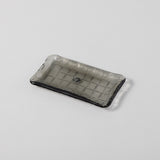 レクタングル ガラスプレート ミニ180 グレー