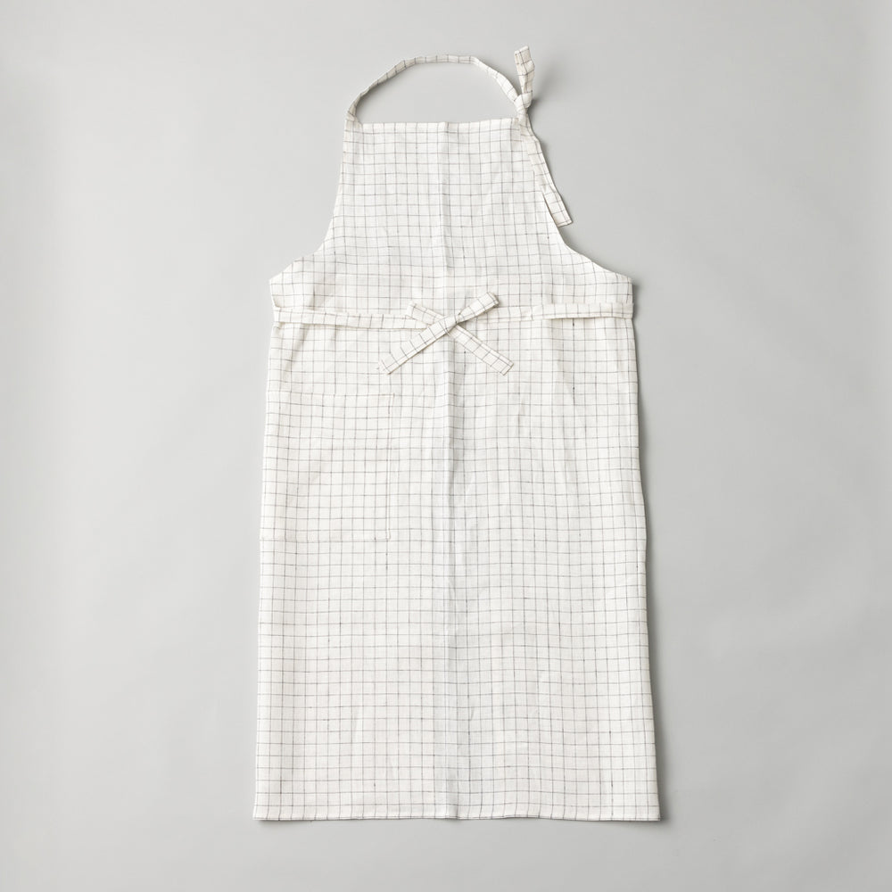 LINEN&DECOR× kuros'別注品】GRID フルエプロン オフホワイト – kuros