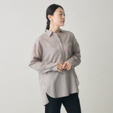 【kuros'オリジナル】スリットシースルーシャツ｜シアー ドライタッチ レディース