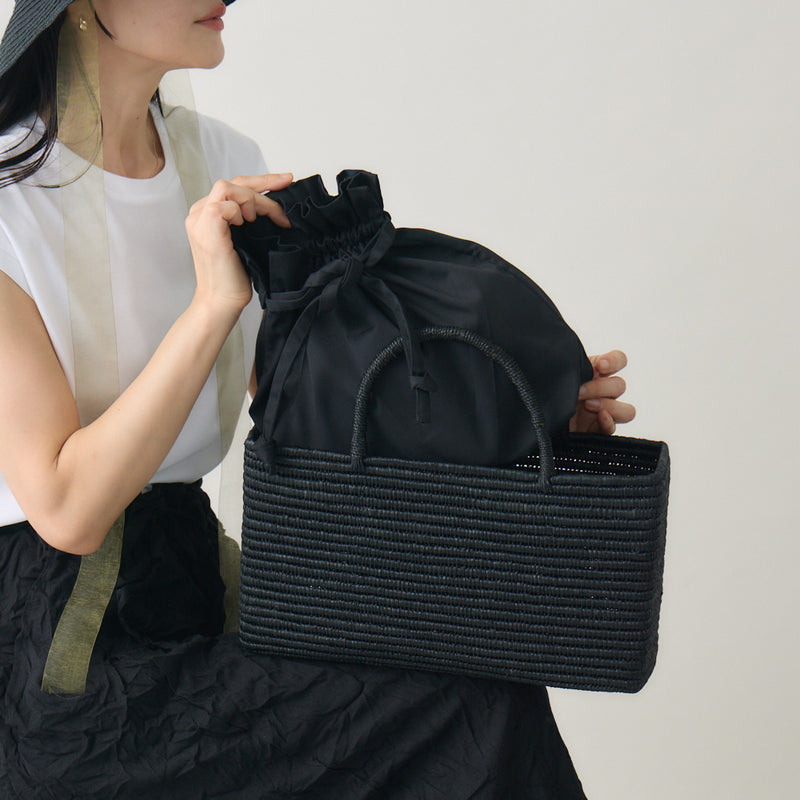 ラフィアバッグ浅型対応】インナー巾着バッグ – kuros.style