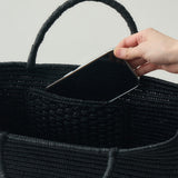 【kuros’別注】ラフィア カゴバッグ浅型 M