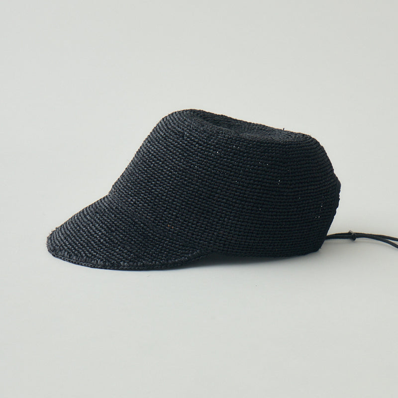 【4089】MUHLBAUER 麦わら ラフィア キャップ ブラック mira ラフィアキャップ 日本製 – kuros.style