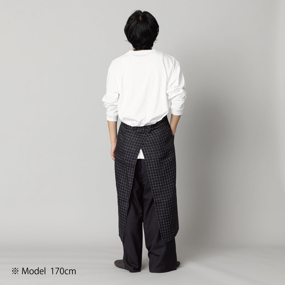 LINEN&DECOR× kuros'別注品】GRID フルエプロン 黒 – kuros.style