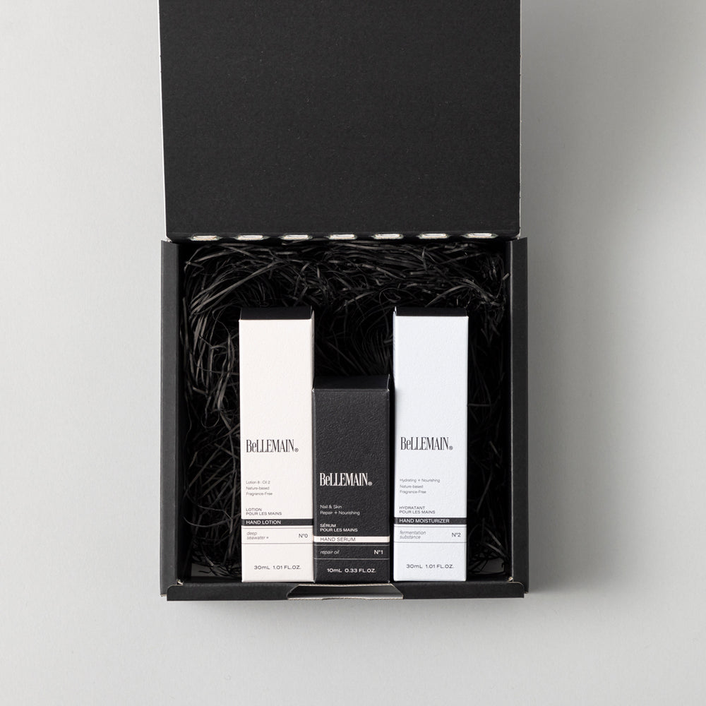 BELLEMAIN ハンドケアセット ☆X'mas タグ対象>BeLLEMAIN ハンドケア3点セット(箱入り) – kuros