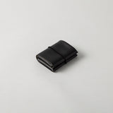 ソフトレザーコンパクト財布 SEAMLESSシリーズ ブラック