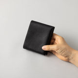 ソフトレザーミニ財布 SEAMLESSシリーズ ブラック