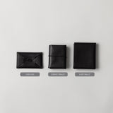 ソフトレザーコンパクト財布 SEAMLESSシリーズ ブラック