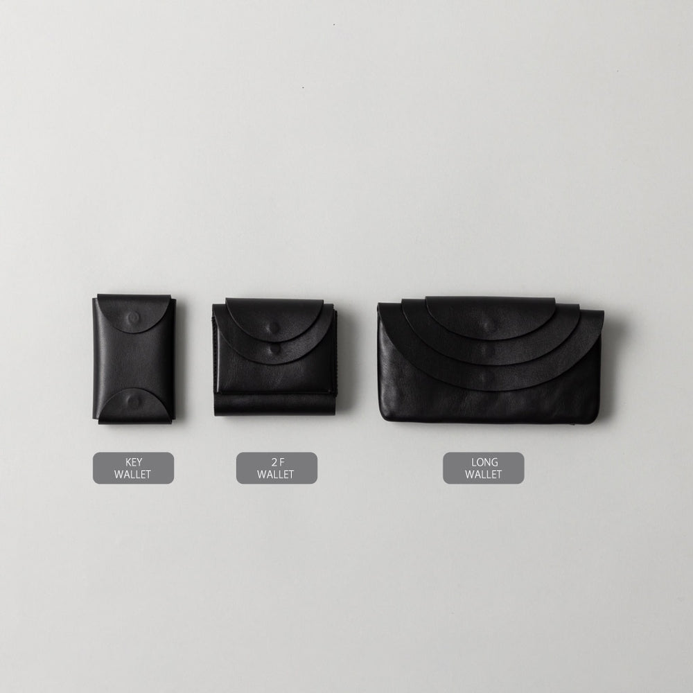 牛革コンパクト財布 FOLDシリーズ ブラック – kuros.style
