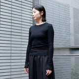 ウールクルーネックロングＴシャツ｜ ウール100％ 日本製 レディース
