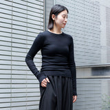 ウールクルーネックロングＴシャツ｜ ウール100％ 日本製 レディース