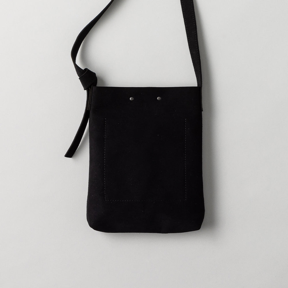 KAIKO ULTRASUEDE SHOULDER BAG スウェード ブラック KAIKO【カイコー