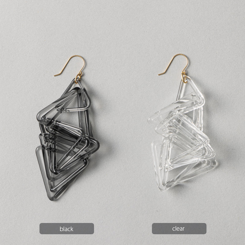 triangle earring (L) ブラック