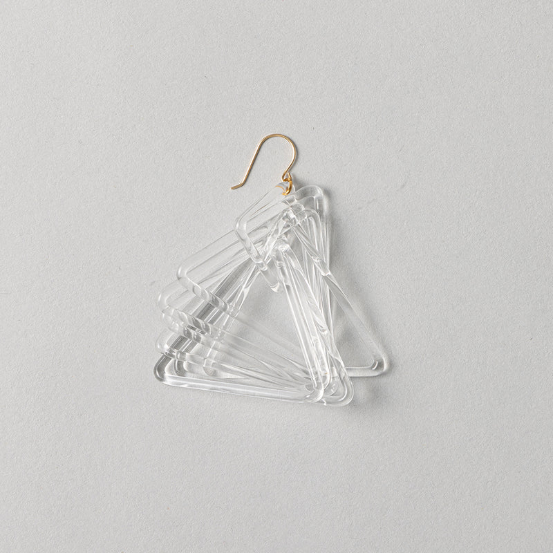 triangle earring (S) クリア