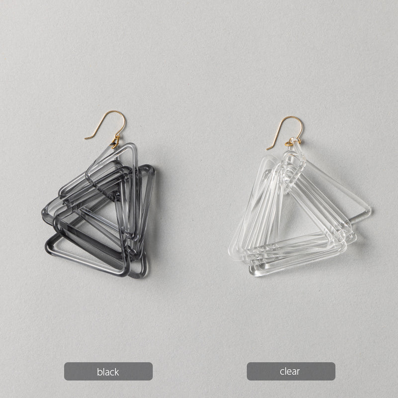triangle earring (S) クリア