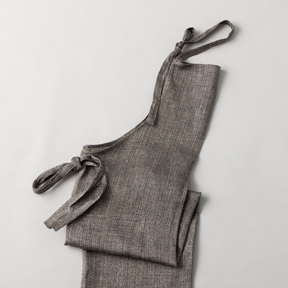 ヒスクーロネ　エプロン 新型] NEW X–STYLE APRON (SMOKY BEIGECOLOR)※背中でクロ