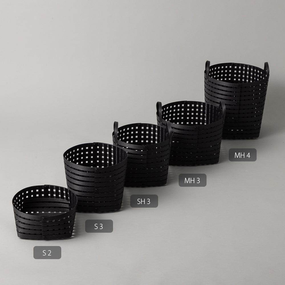 黒の金属製半円形バスケット LV-basket-all-10-