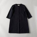 キルティングジャカードカーディコート｜ 軽量 イージーケア レディース