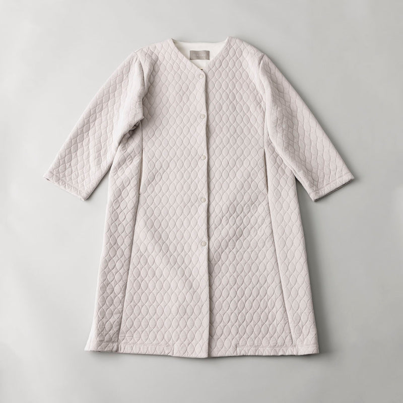 キルティングジャカードカーディコート｜ 軽量 イージーケア レディース