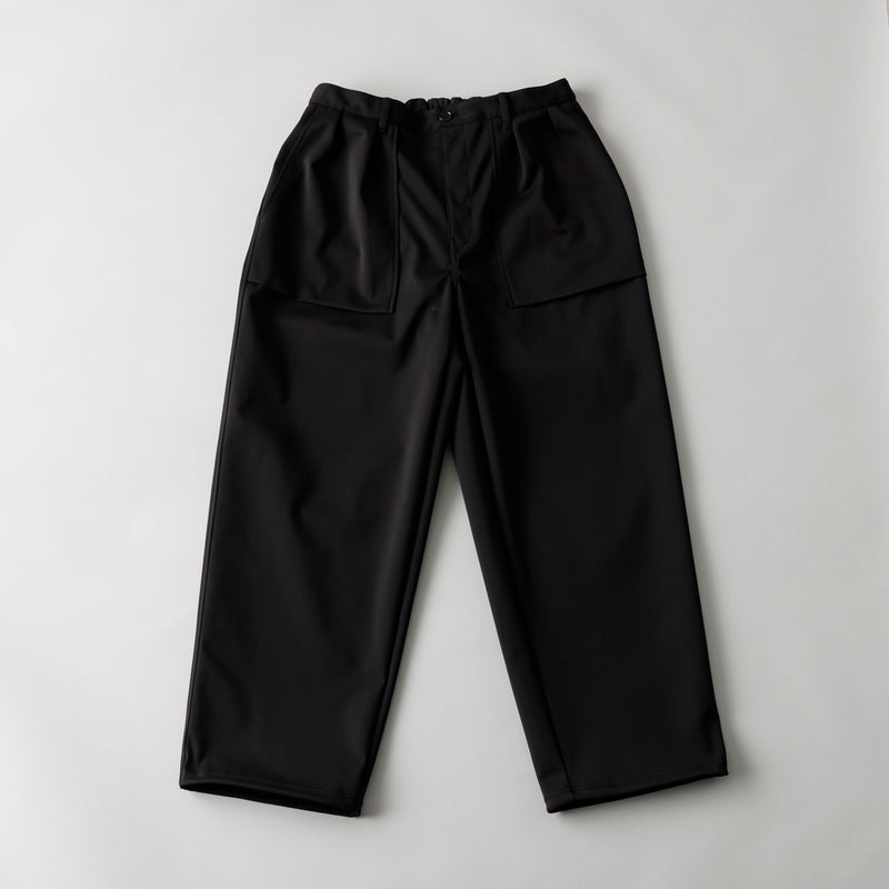 ソリッドダブルニットワイドベイカーパンツ ｜ストレッチ 日本製 ユニセックス