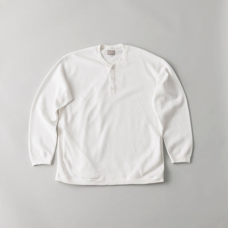 ハニカムヘンリーネックTシャツ｜日本製 メンズ