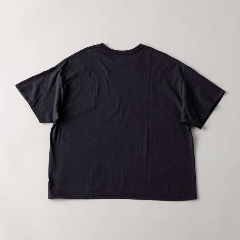 LOGO S/S TEE-BLEACH｜綿100％ ユニセックス 黒
