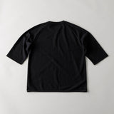 SEED STITCH KNIT TEE｜吸水速乾 ユニセックス  黒