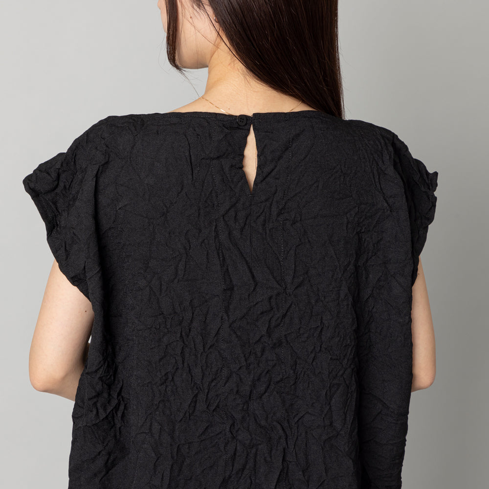 【完売・一度着用美品】ワッシャープリーツ ワンピース ブラック SHORT i'm here×kuros'別注品】UNFORM ワッシャープリーツ ワンピース 黒