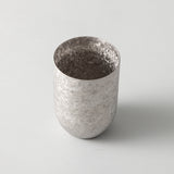 【kuros'オリジナル】チタン二重タンブラー 窯創り ブースター シルバー 400ml 桐箱入り
