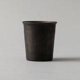 【kuros'オリジナル】チタン二重タンブラー GUNMETA 広口ミニ 黒 250ml 桐箱入り