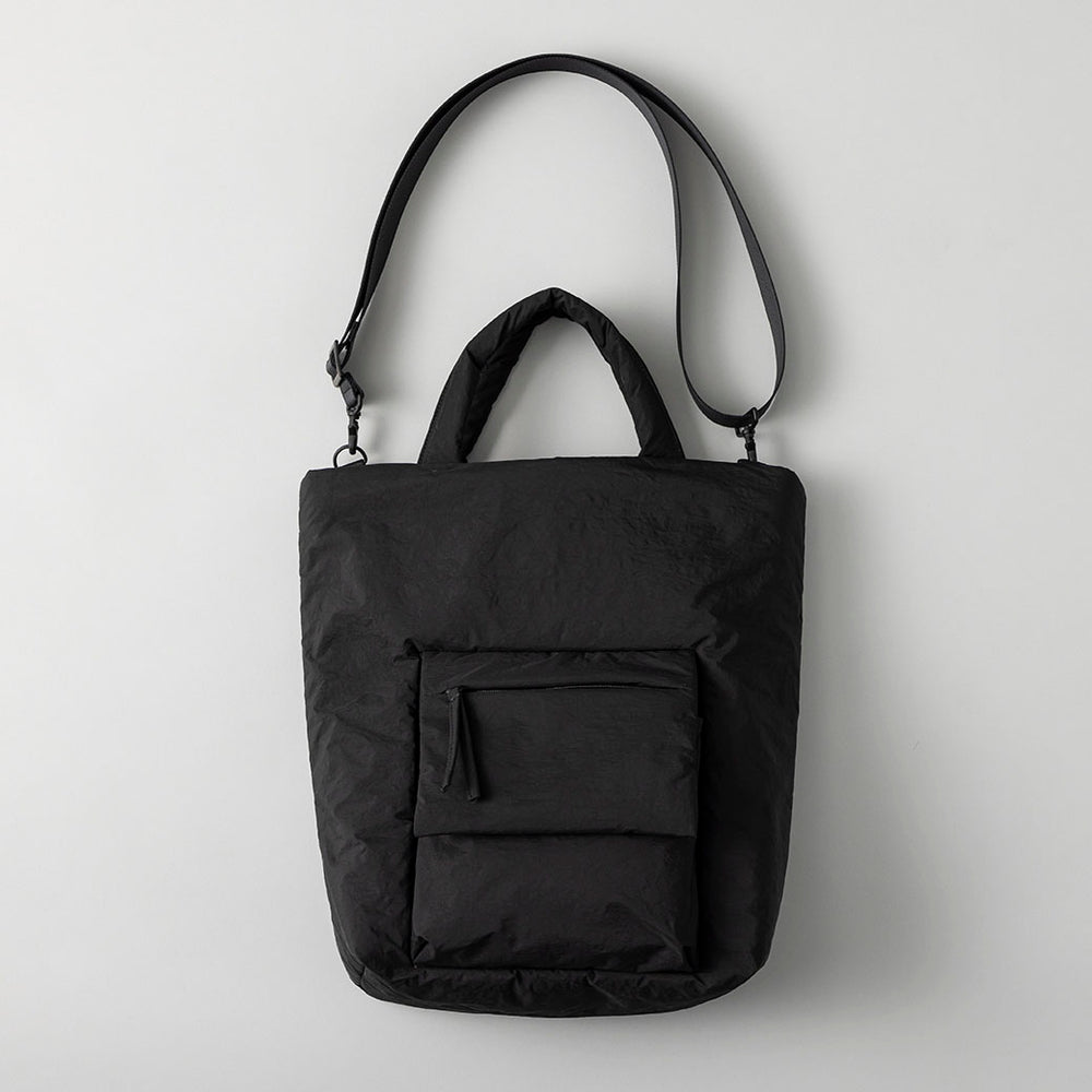 ふかふか塩縮ナイロン 2WAYショルダーバック 黒 – kuros.style