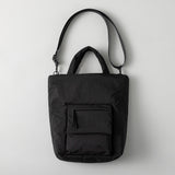ふかふか塩縮ナイロン 2WAYショルダーバック 黒