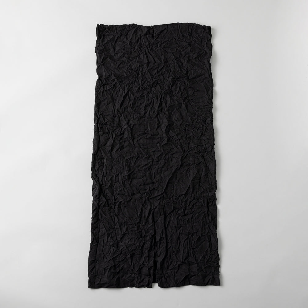 i'm here×kuros'別注品】UNFORM ワッシャープリーツ ワンピース 黒