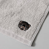 【kuros’オリジナル】ふんわり甘撚り 刺繍 バスタオル Ⅱ　今治産