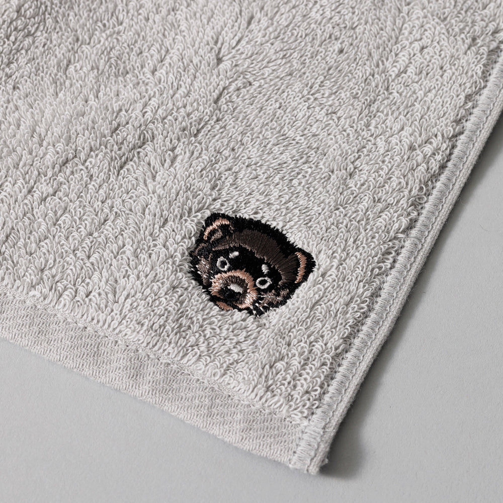 kuros'オリジナル】ふんわり甘撚り 刺繍 ミニタオル Ⅱ｜今治産 日本製